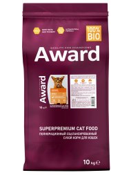 Award Urinary - Сухой корм для взрослых кошек, для профилактики мочекаменной болезни, с Курицей