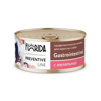 Florida Preventive Line Gastrointestinal - Консервы для собак, "Поддержание здоровья пищеварительной системы", с Телятиной (Профилактика)