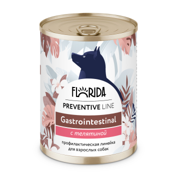 Florida Preventive Line Gastrointestinal - Консервы для собак, "Поддержание здоровья пищеварительной системы", с Телятиной (Профилактика)