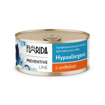 Florida Preventive Line Hypoallergenic - Консервы для собак "Гипоаллергенные", с Индейкой (Профилактика)