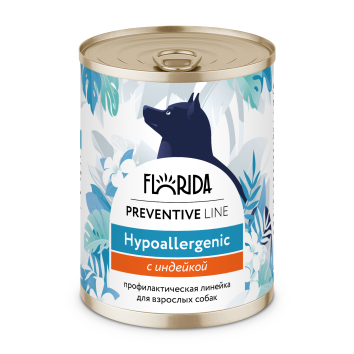Florida Preventive Line Hypoallergenic - Консервы для собак "Гипоаллергенные", с Индейкой (Профилактика)