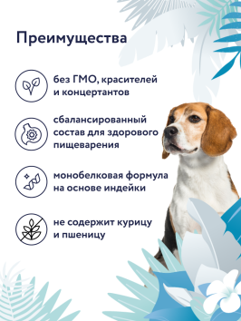 Florida Preventive Line Hypoallergenic - Консервы для собак "Гипоаллергенные", с Индейкой (Профилактика)