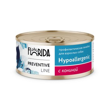 Florida Preventive Line Hypoallergenic - Консервы для собак "Гипоаллергенные", с Кониной (Профилактика)