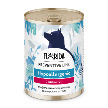Florida Preventive Line Hypoallergenic - Консервы для собак "Гипоаллергенные", с Кониной (Профилактика)