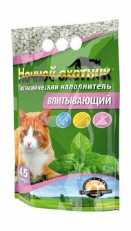 Ночной охотник - Наполнитель для туалета кошек, Впитывающий, 4.5 л