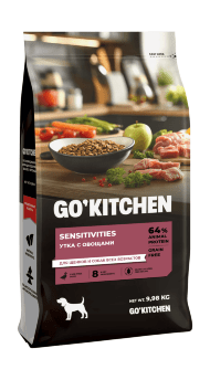 Go! Kitchen Sensitivities Grain Free - Беззерновой сухой корм для щенков и собак, с уткой, для чувствительного пищеварения