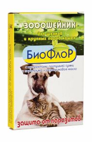 БиоФлор - Зооошейник для щенков и крупных кошек, Защита от паразитов, 40 см