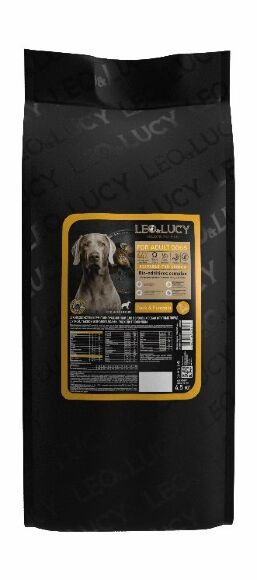 Leo & Lucy Holistic - Сухой корм для собак крупных пород,в том числе для пожилых, Утка с тыквой, 4.5 кг