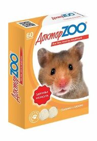 ДокторZOO - Мультивитаминное лакомство для грызунов, 60 табл., 6 шт. в упаковке 