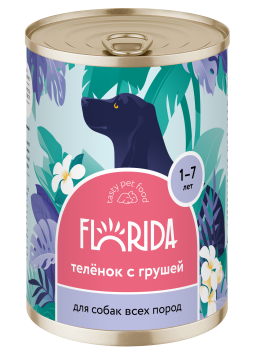 Florida - Консервы для собак, Телятина с Грушей